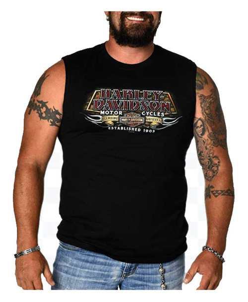 harley davidson sleeveless t shirt