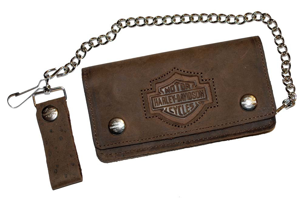 HarleyDavidson® Men's Bar & Shield Distressed Biker Chain Wallet