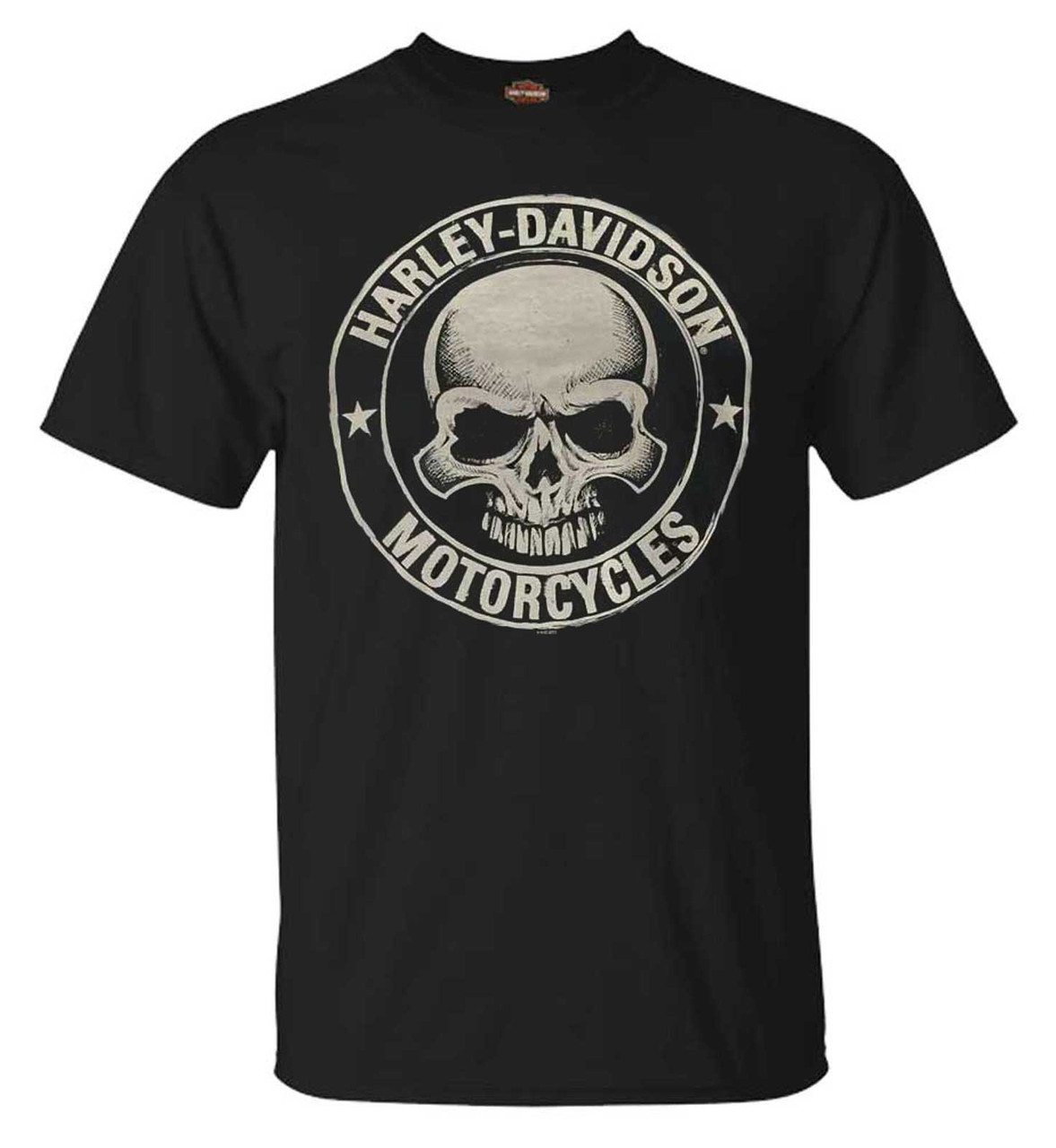 Harley Davidson® Mens H D Skull Badge Short Sleeve T Shirt Black 30298293 Wisconsin Harley 