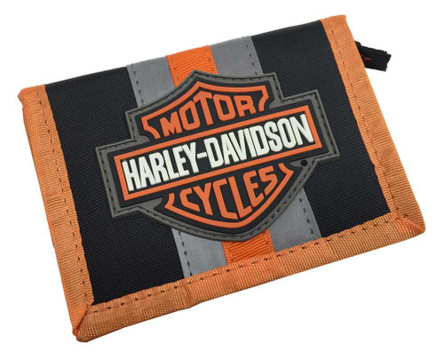 Harley Davidson Boy S Clothing Wisconsin Harley Davidson Boys Reflective Bar Shield Tri Fold Wallet Black