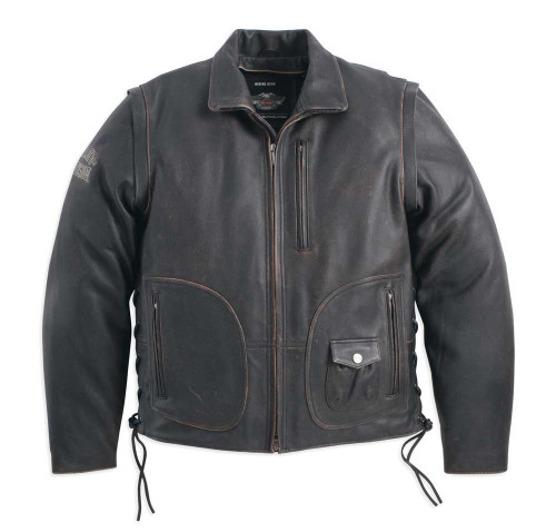 Harley-Davidson® Men&#39;s Panhead II Leather Jacket Black 98023-12VM - Wisconsin Harley-Davidson