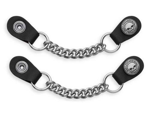 Estensore Per Gilet In Pelle Gremlin Bells | Teschio Mezzo Teschio Red Eye | Regalo Biker Harley