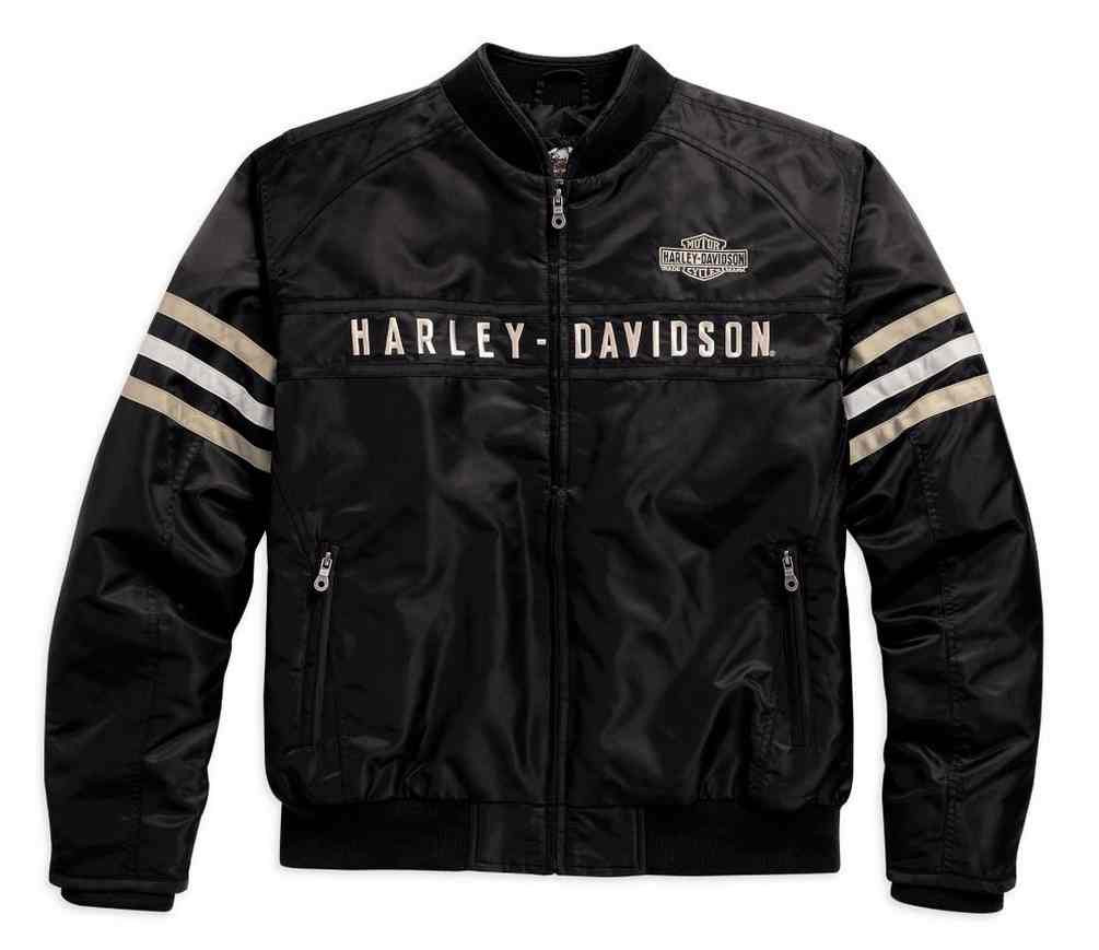 Harley-Davidson® Men's Heritage Nylon Bomber Jacket Black/Beige. 98552 ...