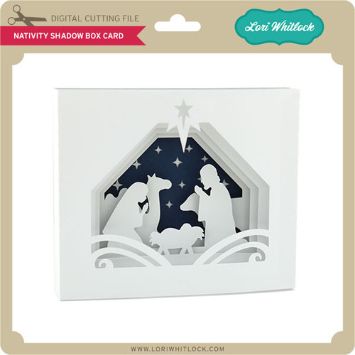 Download 5x7 Nativity Shadow Box Card - Lori Whitlock's SVG Shop