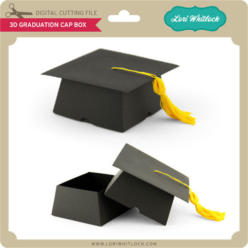 Download 3d Graduation Cap Box - Lori Whitlock's SVG Shop