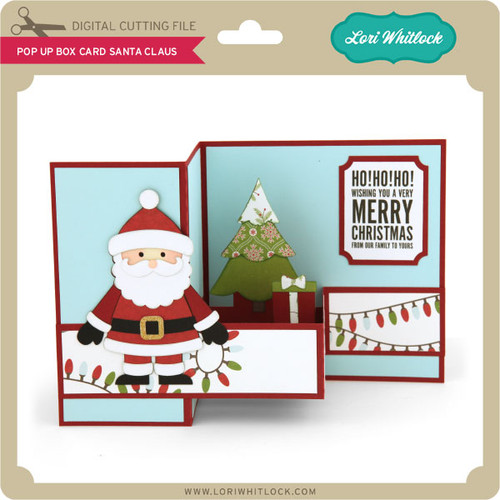 Pop Up Box Card Santa Claus - Lori Whitlock's SVG Shop