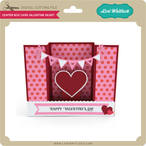 center box card valentine heart lori whitlock's svg shop