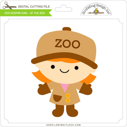 Zoo Keeper Girl - At The Zoo - Lori Whitlock's SVG Shop Girl Cartoon Zoo Keeper